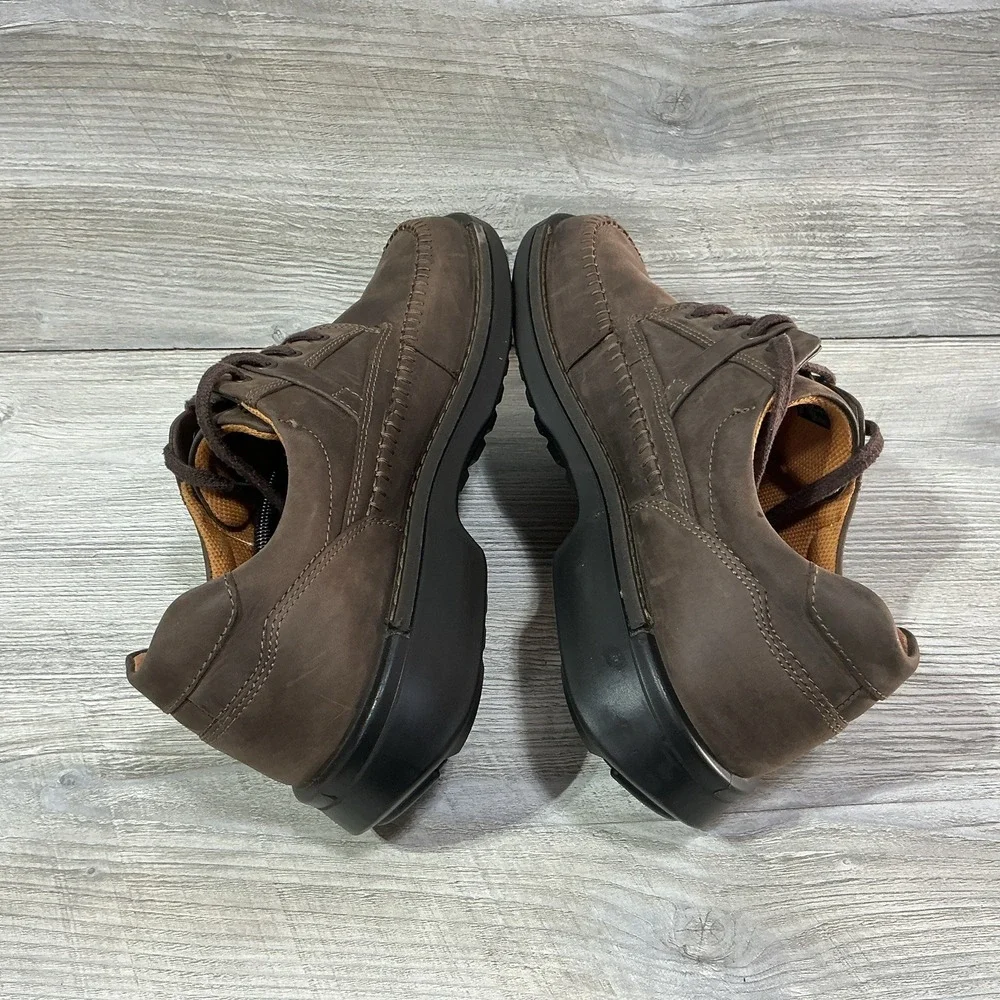 Ecco Fusion II Moc Cocoa Brown Leather Casual Lace Up Mens Shoes Size 13 EU 47